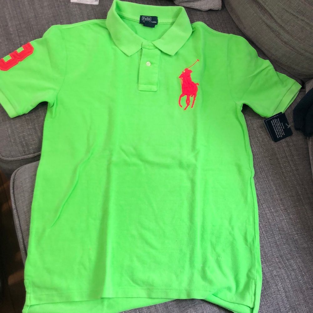 Boys polo shirt size large 14-16